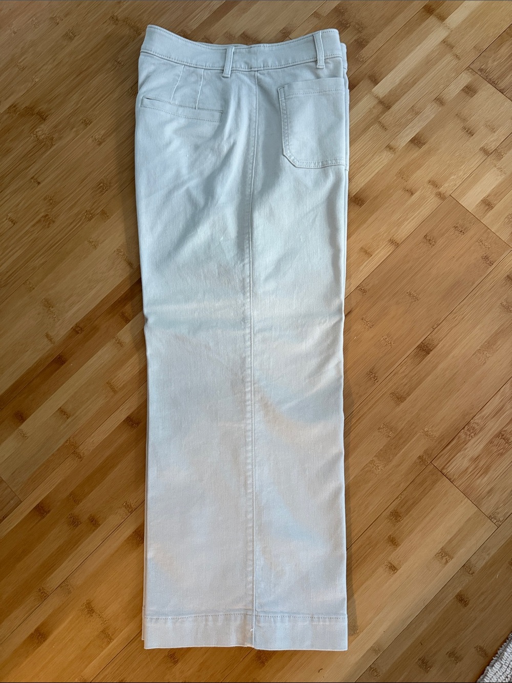 Loft wide leg crop khakis
